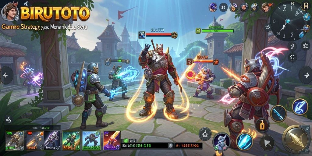 Tampilan menarik gameplay strategi BIRUTOTO.