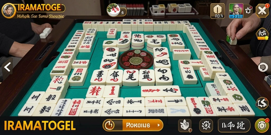 Tangkapan layar IRAMATOGEL menampilkan gameplay Mahjong yang mendebarkan.