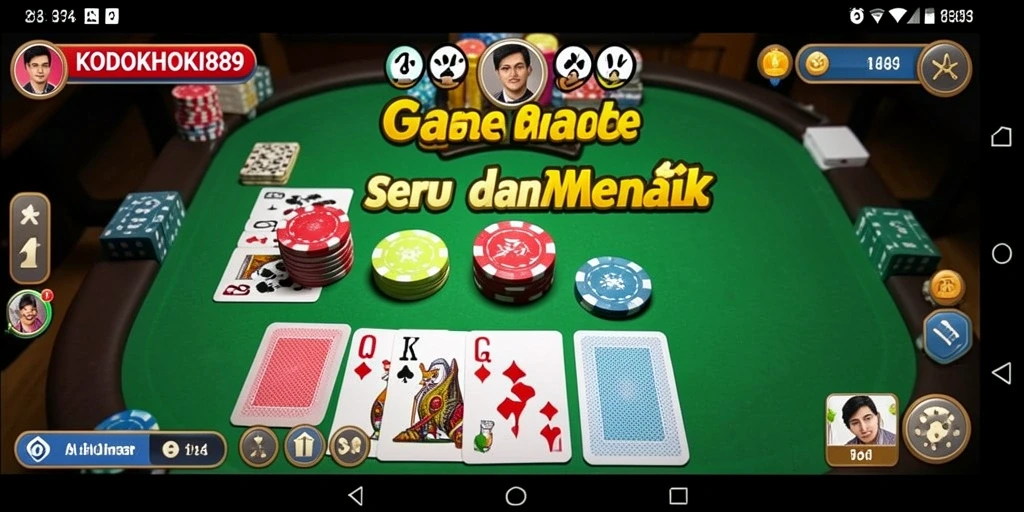 Tampilan seru gameplay Gaple di KODOKHOKI889.