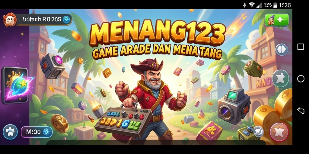 Tangkapan layar utama MENANG123 menampilkan aksi gameplay Arcade yang seru.